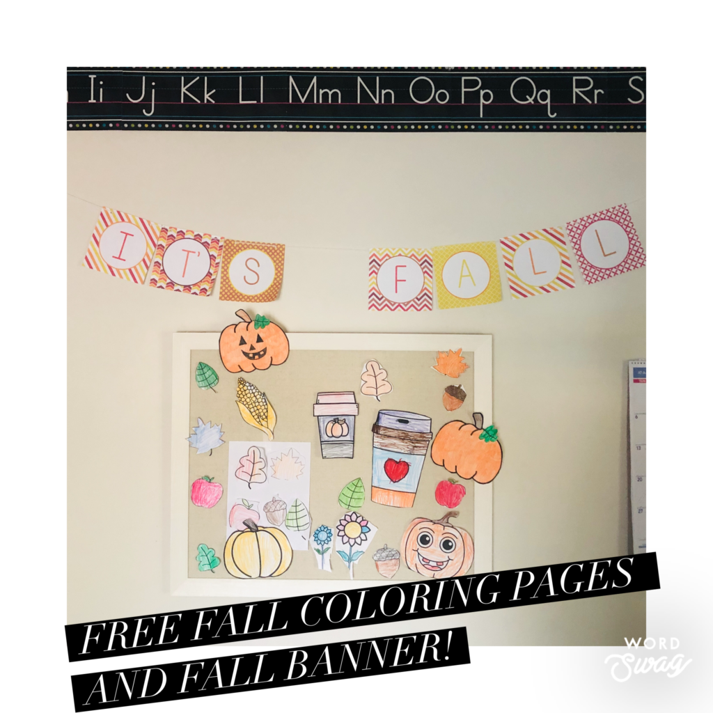 Free Fall Coloring Pages and Printable Fall Banner