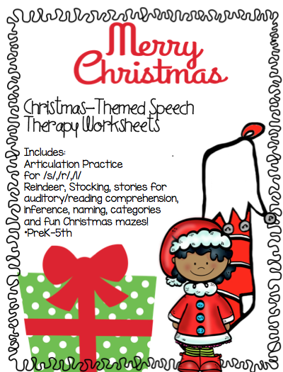 Christmas Speech Therapy Activities