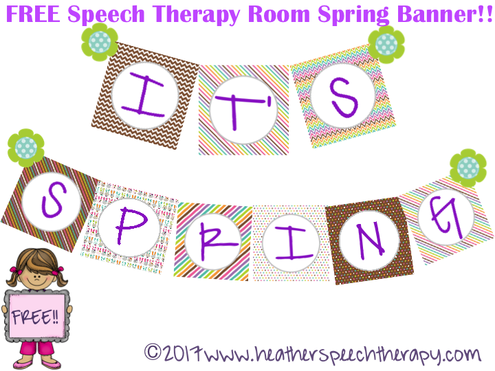 Speech Therapy Spring Banner!