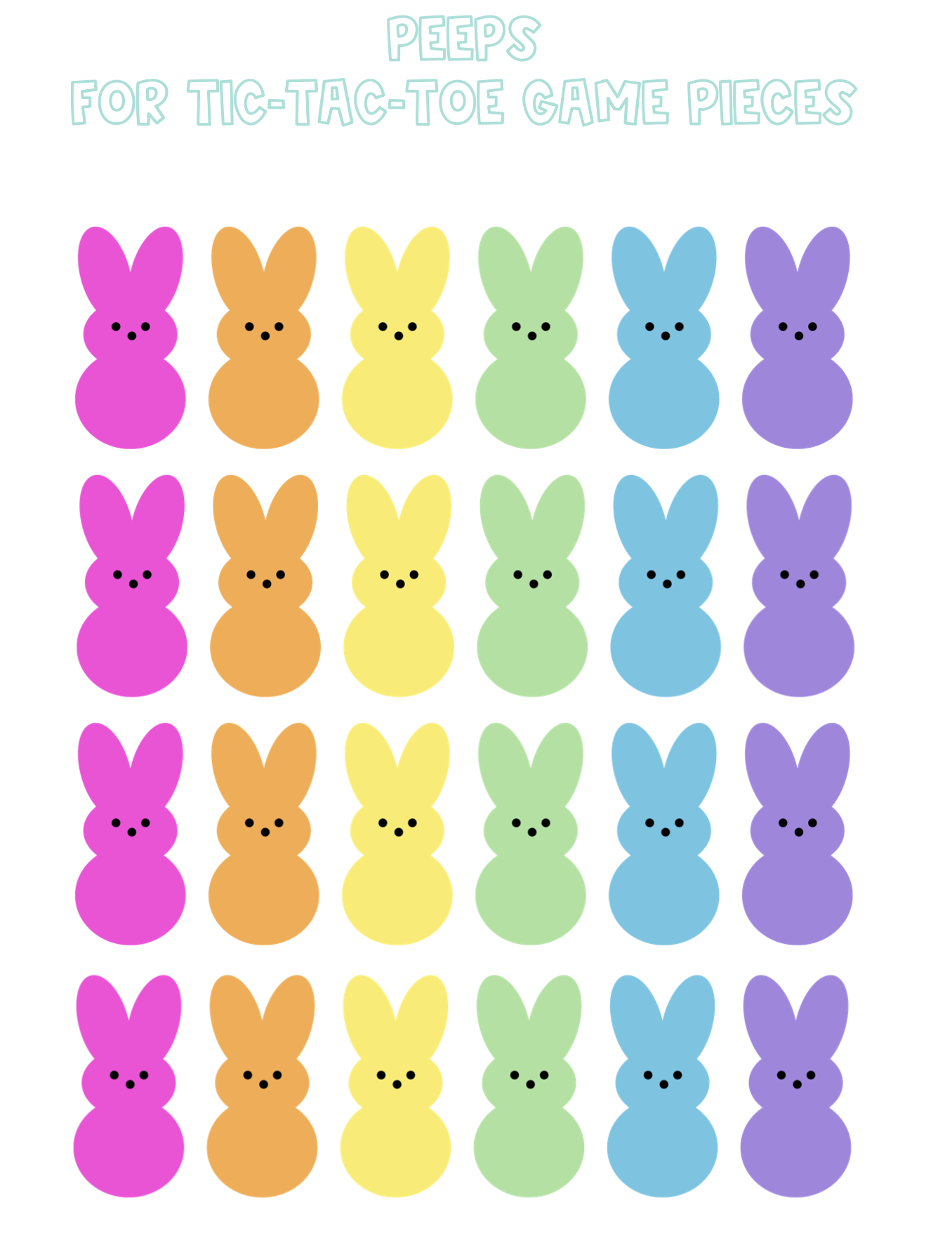 Easter themed speech therapy game for articulation with different color peeps